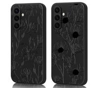 AICISINGN 2 Pack Phone Case for Samsung Galaxy A15,High-End Raised Relief Embossed Design, Military-Grade Dual Protection Fit Shockproof Flexible TPU Case for Samsung Galaxy A15 -Flowers