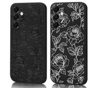 AICISINGN 2 Pack Phone Case for Samsung Galaxy A55,High-End Raised Relief Embossed Design, Military-Grade Dual Protection Fit Shockproof Flexible TPU Case for Samsung Galaxy A55 -Precious Bloom