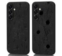 AICISINGN 2Pack Phone Case for Samsung Galaxy S25,High-End Raised Relief Embossed Design, Military-Grade Dual Protection Fit Shockproof Flexible TPU Case for Samsung Galaxy S25 -Flowers