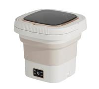 Aiciyimo 9L Portable Washing Mini Foldable Household Washing Machine with Dry Washing Machine Milky White UK-Plug Easy to Use