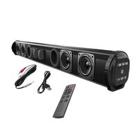 Aiciyimo Wireless Bluetooth Sound Bar Speaker System Wired Wireless Surround Stereo Sound Speaker for Home Theater TV Projector, Easy to Use