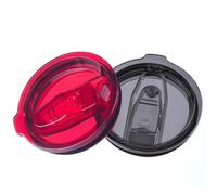AICMEI 2 Replacement Lids for Stainless Steel Travel Cup, Leak and Spill resistant Lid for 30 oz or Others of Insulated Mugs With an Inside Diameter of 3.7-3.74 Inches(Red Black)