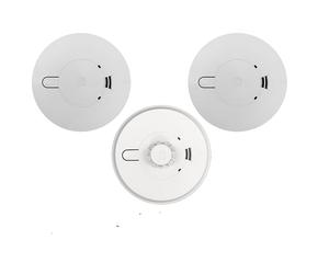 Aico 2x Ei146e Optical Smoke & 1x Ei144e Heat Alarm Kit Mains Powered with 9V Alkaline Battery Backup