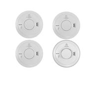 Aico 3x Ei3016 Optical Smoke & 1x Ei3014 Heat Alarm Kit Mains Powered with 10 Year Rechargeable Lithium Back-up