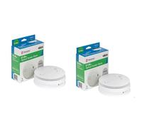 Aico EI146e Set of 2 Mains Hard Wired Smoke Alarms with 9V Battery Back Up , White
