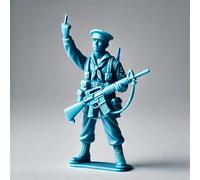 Aicoyiu Funny Green Army Men Action Figures, Funny Blue Navy Man, Gag Army Men Action Figures Statue, Novelty Mini Soldier Statue for Desktop Decorations Military Themed Party (F)