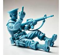Aicoyiu Funny Green Army Men Action Figures, Funny Blue Navy Man, Gag Army Men Action Figures Statue, Novelty Mini Soldier Statue for Desktop Decorations Military Themed Party (D)