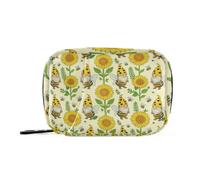 aid Bag Daily Pill Organizer for Purse Gnome Honey Bee Sunflower