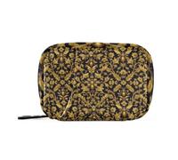 aid Bag Organizer Zipper case for Purse Queen Bee Pattern Gold