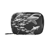 aid Bag Pill Cases Organizers for Purse Shark Swarm Silhouette Black