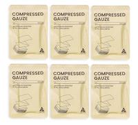 Aid Code 6 Packs Sterile Compressed Gauze with Z Folded Wound Gauze for Bleeding Stop 4.5" x 4.1m 6-Ply - First Aid Kit Medical Trauma Kit IFAK Supplies Refill