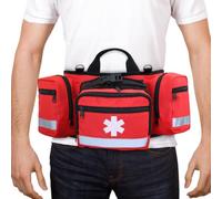 Aid Kit Bag, Zippered Medical Organizer, Spacious Waist Pack with Quick Access Design, Oxford Outdoor Carrier Featuring Multiple Compartments, Storage Pouch 23.23x7.48 inches