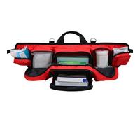 Aid Kit Fanny Pack - Red Outdoor Camping Waist Bag, Large Capacity Medical Pouch | Reflective Safety Strips, Durable Zippered Utility Pack For Sports Events Ball Games Hiking Travel, Convenient Emerge