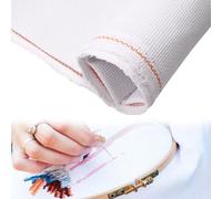 Aida 14 Count Cross Stitch Fabric, 150 x100 cm White Cross Stitch Fabric, Classic Reserve Large Aida Clothes, Embroidery Fabric for Embroidery Beginner, Needlework, DIY Embroidery Decoration