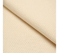 Aida Fabric Virginia Tex Cross Stitch Embroidery COUNT 14 Aida Fabric 100cm x 150cm Cream 100% Cotton High Quality Fabric for Embroidery and Creative Crafts (Cream)