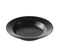 Aida - Groovy Deep Plate 23 cm, Black - Black