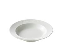 Aida - Groovy Deep Plate 23 cm, White - White