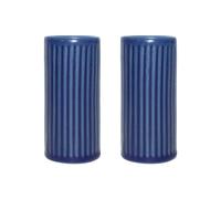 Aida Groovy salt- and pepper cellar Blue stoneware