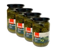Aida Jar Pickled Cornichons (6-9cm) 680G (720Ml) Pickled Gherkin in Jar Canned Pickled Cucumber Ready to Serve Product of Bulgaria Pack of 4