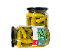 Aida Jar Pickled Cornichons Extra (3-6cm) 680G (720Ml) Pickled Gherkin in Jar Canned Pickled Cucumber Ready to Serve Product of Bulgaria Pack of 2