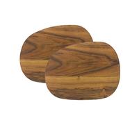 Aida Raw butter dish 14x19 cm 2-pack teak brown