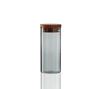 Aida Raw glass jar smoke with wooden lid mini