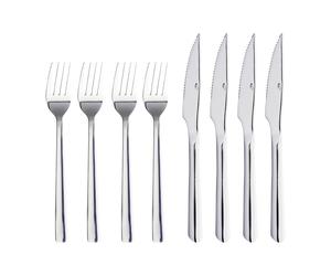 Aida Raw grill cutlery 8 pieces Polished stainless steel