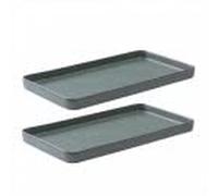 Aida Raw saucer 18x34 cm 2-pack northern green