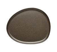 Aida Raw Organic lunch plate 24x21 cm Metallic Brown