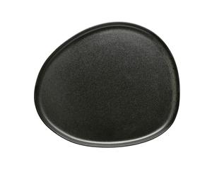 Aida - Raw Organic Plate 25x29 cm, Titanium Black - Titanium Black