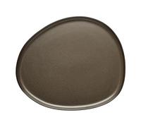 Aida Raw Organic plate 29x25 cm Metallic Brown