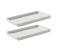 Aida Raw saucer 18x34 cm 2-pack Arctic white