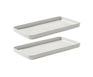 Aida Raw saucer 18x34 cm 2-pack Arctic white