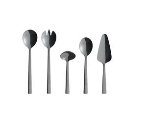 Aida Raw servering cutlery 5 pieces Black