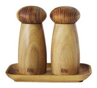 Aida Raw salt & pepper grinder incl tray Teak