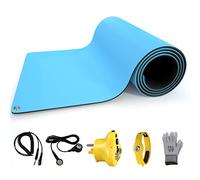 Aidacom 30x12 Inch ESD Rubber Mat, Anti Static Table Floor Pad for PC Building Electronic Device Repair Solder Assembly Work, W/H Grounding Kit- Antistatic Plug Wrist Strap Wristband Cord Gloves，Blue