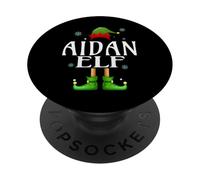 AIDAN Elf Xmas Funny Men's Family Matching Christmas AIDAN PopSockets Adhesive PopGrip