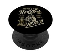 Aidan's Gym Boxing MMA Retro Design for the Name Aidan PopSockets Adhesive PopGrip