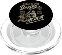 Aidan's Gym Boxing MMA Retro Design for the Name Aidan PopSockets PopGrip for MagSafe
