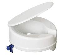 Aidapt 100mm (4") Elevation Raised Comfortable Toilet Seat with Lid Easy Fit White