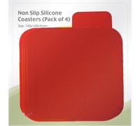 Aidapt 14cm Square Coasters Red Aidapt Red