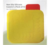14cm Square Coasters Yellow Aidapt Yellow One Size