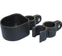 Aidapt 2 Part Cane and Crutch Holder,Wheelchair,Scooter Accessory,Suitable for 25mm Wheelchair Tube,Walking Stick Holder,Elderly,Mobility,Rollator,Walking Frame,Easy to Fit,Durable