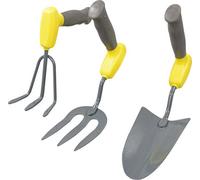 Aidapt 3 Piece Ergonomic Easy Grip Handled Gardening Set Trowel Fork Cultivator