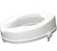 Aidapt 100mm (4") Elevation Raised Comfortable Toilet Seat Easy Fit White. Elevated Lock Seat Support for Elderly, and Disabled Users.