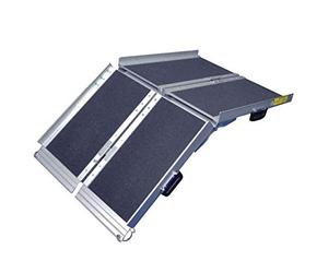 Aidapt 4FT Tri-Fold Suitcase Ramp.Non-slip Tread,Carry Handle,Portable,Folding,Car Boot Ramp,Wheelchair,Scooter, Threshold,Doorway,Kerb,Lightweight Aluminium Ramp,Motorbike,Disability,Assembled