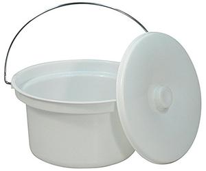 Aidapt 5L Commode Bucket with Lid and Wire Handle