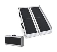 Aidapt 6FT Tri-Fold Suitcase Ramp.Non-slip Tread,Carry Handle,Portable,Folding,Car Boot Ramp,Wheelchair,Scooter, Threshold,Doorway,Kerb,Lightweight Aluminium Ramp,Motorbike,Disability,Assembled