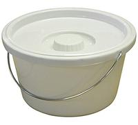 Aidapt 7 5L Commode Bucket with Lid and Wire Handle