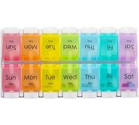 Aidapt 7 Day AM/PM Pill Box with Push Button Openers.Ideal for Arthritis,Elderly,Weekday Medicine Storage,Tablets,Medication